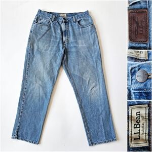 L.L. Bean Natural Fit Jeans Men’s 35x30 Vintage Style Straight Leg Denim